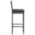 Garden Bar Stools with Cushions 2 pcs Gray Poly Rattan - WoodPoly.com