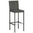 Garden Bar Stools with Cushions 2 pcs Gray Poly Rattan - WoodPoly.com