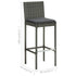 Garden Bar Stools with Cushions 2 pcs Gray Poly Rattan - WoodPoly.com