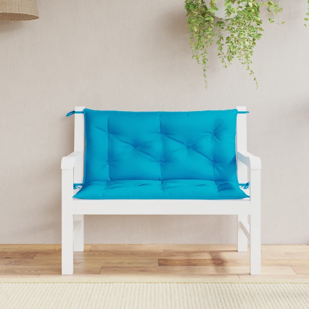 Garden Bench Cushions 2pcs Light Blue 39.4"x19.7"x2.8" Oxford Fabric - WoodPoly.com