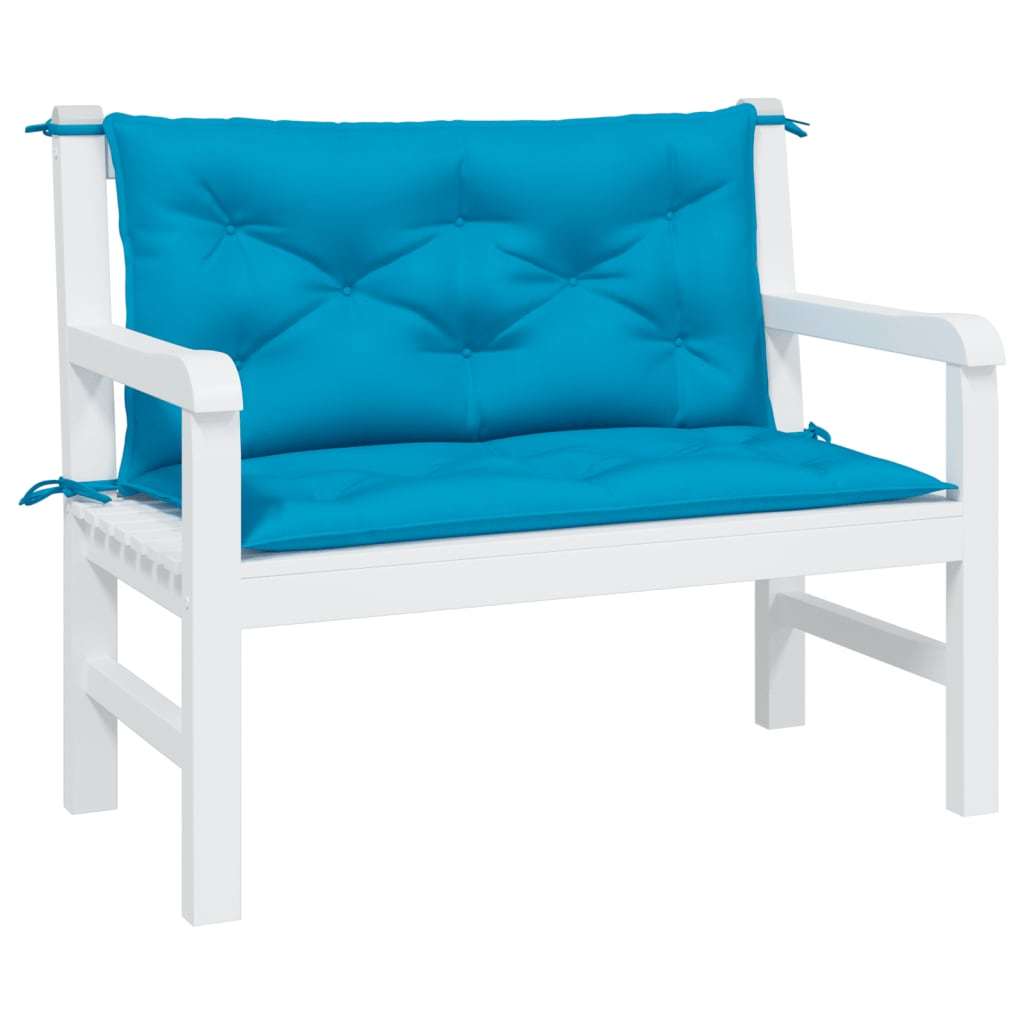 Garden Bench Cushions 2pcs Light Blue 39.4"x19.7"x2.8" Oxford Fabric - WoodPoly.com