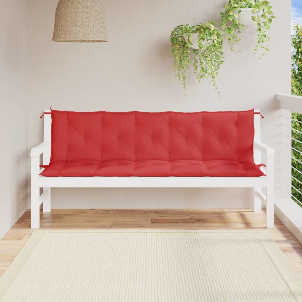 Garden Bench Cushions 2pcs Red 70.9"x19.7"x2.8" Oxford Fabric - WoodPoly.com