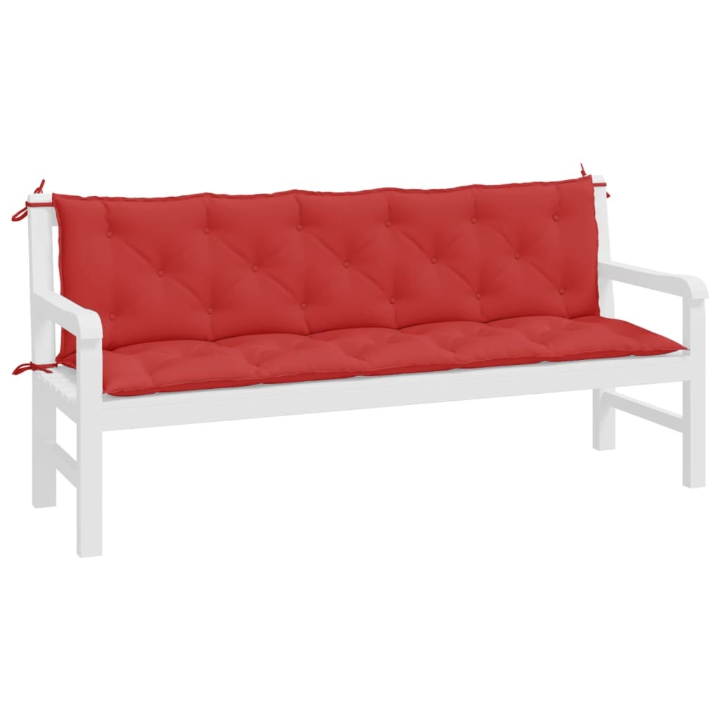 Garden Bench Cushions 2pcs Red 70.9"x19.7"x2.8" Oxford Fabric - WoodPoly.com