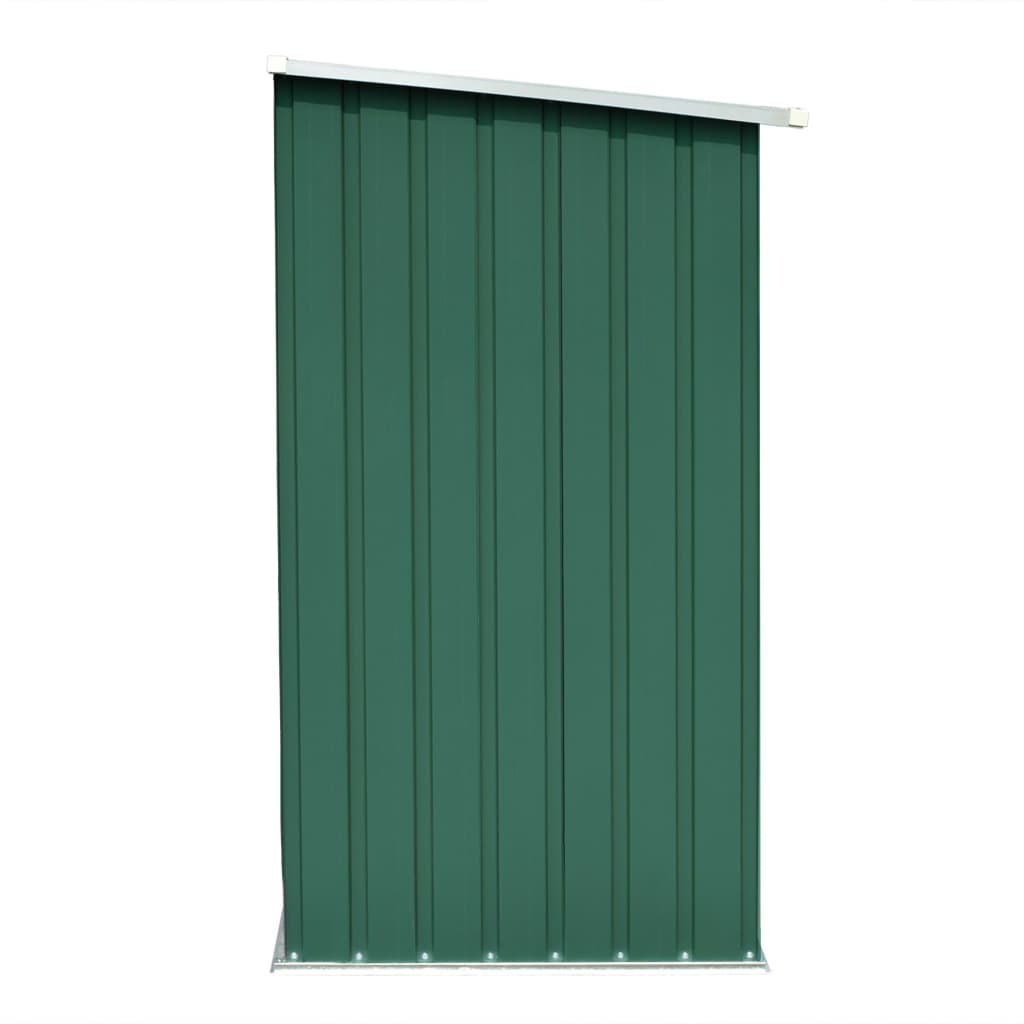 Garden Log Storage Shed Galvanized Steel 64.2"x32.7"x60.6" Green - WoodPoly.com