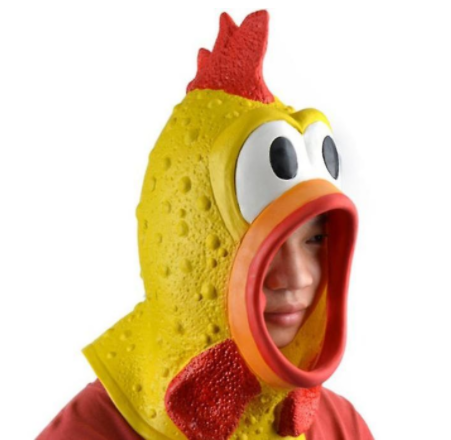Halloween Cosplay Costume Mask Carnival Screaming Chicken Head Cover Animal Cock Mask