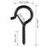 Horizontal and vertical black threaded hook sheep's eye screw hook 5 word hook with expansion tube set of light hooks - WoodPoly.com