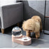 Large Pet Feeder Automatic Drinking Fountain and Food Bowl Pet Water Dispenser with Mouth Separator - WoodPoly.com