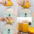 Manual 2-in-1 Functions Juicer and Presser with Strainer and Container Orange Lemon Grapefruit Squeezer Presser Lid Rotation Press Reamer with Pour Spout Container - WoodPoly.com