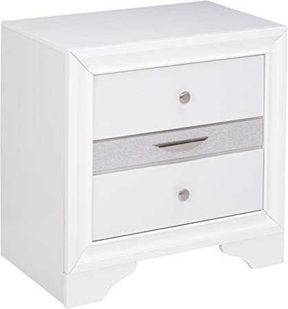 Naima Nightstand in White - WoodPoly.com