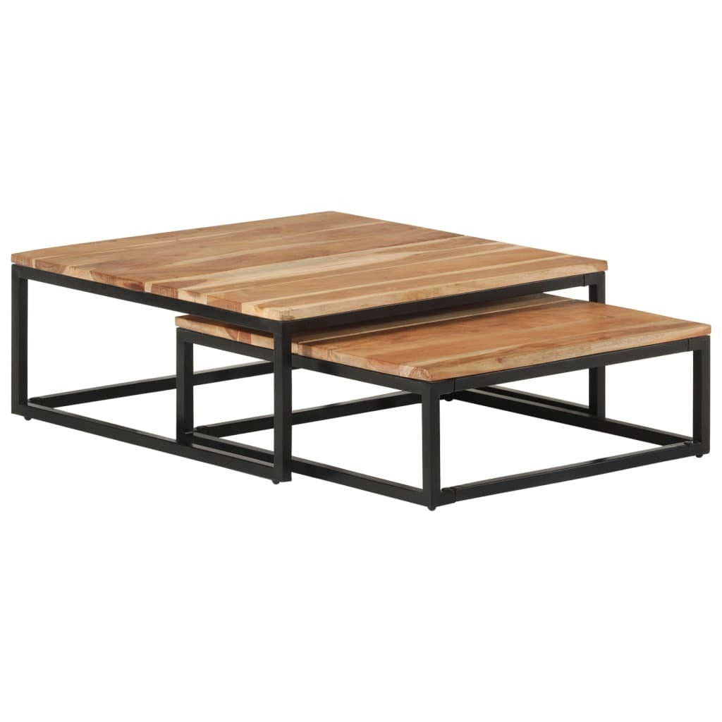 Nesting Coffee Tables 2 pcs Solid Acacia Wood - WoodPoly.com