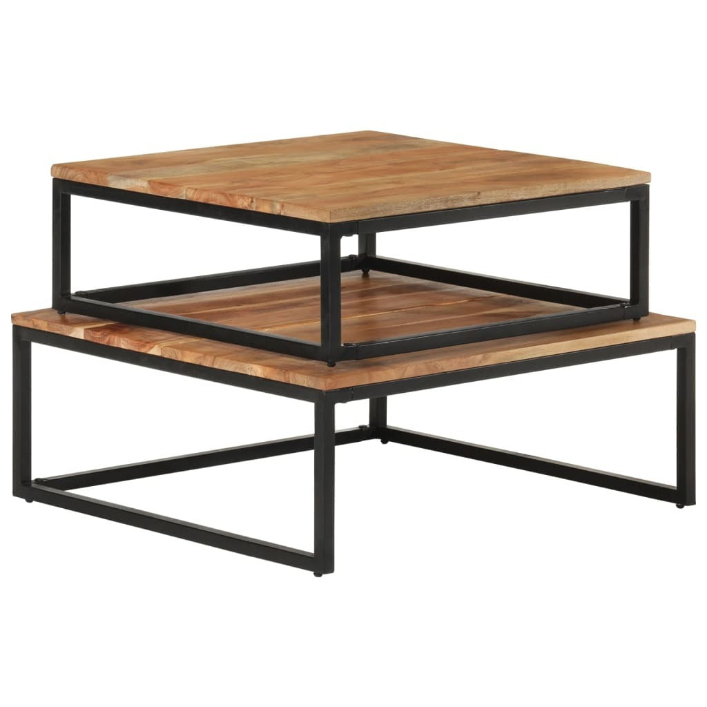 Nesting Coffee Tables 2 pcs Solid Acacia Wood - WoodPoly.com