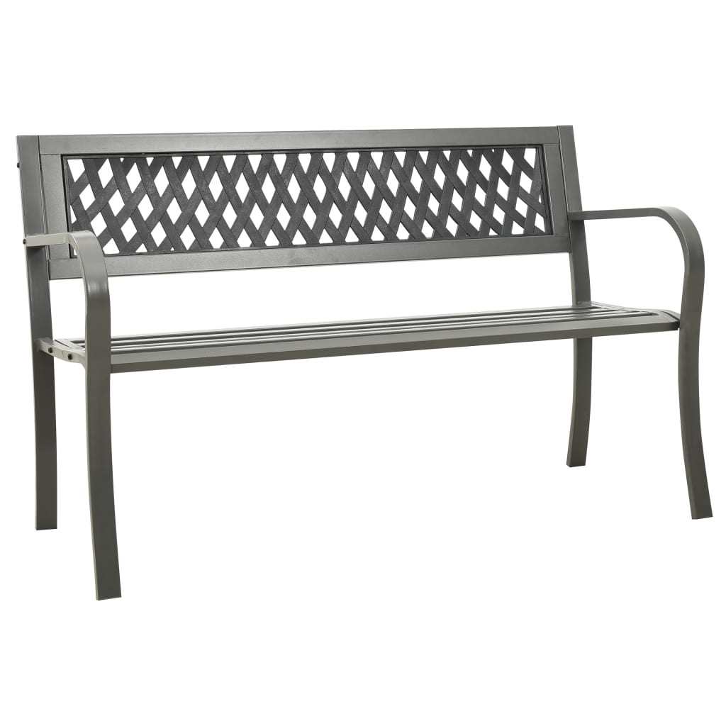 Patio Bench 49.2" Steel Gray - WoodPoly.com