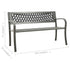 Patio Bench 49.2" Steel Gray - WoodPoly.com