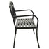 Patio Bench with a Table 49.2" Steel Black - WoodPoly.com