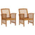 Patio Chairs 2 pcs Solid Acacia Wood - WoodPoly.com