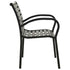 Patio Chairs 2 pcs Steel and WPC Black - WoodPoly.com