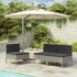 Patio Chairs 3 pcs with Cushions Poly Rattan Gray - WoodPoly.com