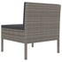 Patio Chairs 3 pcs with Cushions Poly Rattan Gray - WoodPoly.com