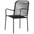 Patio Chairs 4 pcs Cotton Rope and Steel Black - WoodPoly.com