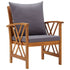 Patio Chairs with Cushions 2 pcs Solid Acacia Wood - WoodPoly.com