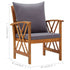 Patio Chairs with Cushions 2 pcs Solid Acacia Wood - WoodPoly.com