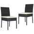 Patio Dining Chairs 2 pcs Poly Rattan Black - WoodPoly.com