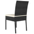 Patio Dining Chairs 2 pcs Poly Rattan Black - WoodPoly.com