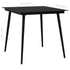 Patio Dining Table Black 31.5"x31.5"x29.1" Steel and Glass - WoodPoly.com