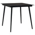 Patio Dining Table Black 31.5"x31.5"x29.1" Steel and Glass - WoodPoly.com