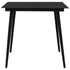 Patio Dining Table Black 31.5"x31.5"x29.1" Steel and Glass - WoodPoly.com