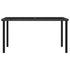 Patio Dining Table Black 55.1"x27.6"x28.7" Poly Rattan - WoodPoly.com