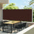 Patio Retractable Side Awning 236.2"x63" Brown - WoodPoly.com