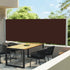 Patio Retractable Side Awning 236.2"x63" Brown - WoodPoly.com
