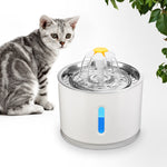 Pet Automatic LED Fountain 81oz / 2.4L Water Dispenser for Cats Dogs - WoodPoly.com