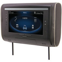 Power Acoustik 9&quot; Lcd Universal Headrest With Ir &amp; Fm Transmitters &amp; 3 Interchangeable Skins (dvd Player)