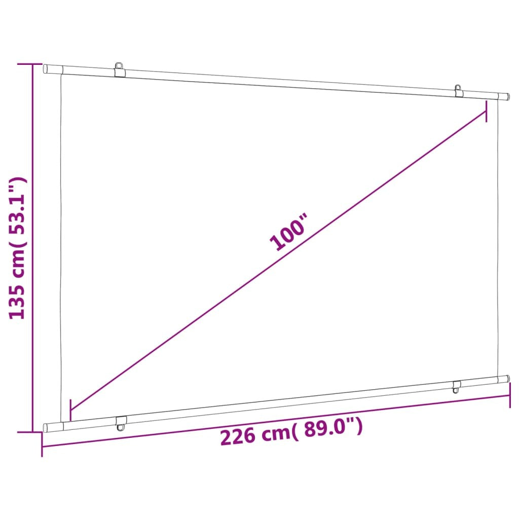 Projection Screen 100" 16:9 - WoodPoly.com