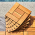 Rayna Yellowish Brown Acacia Interlocking Wooden Decktile (Set of 10 Tiles)
