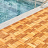 Rayna Yellowish Brown Acacia Interlocking Wooden Decktile (Set of 10 Tiles)