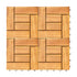 Rayna Yellowish Brown Acacia Interlocking Wooden Decktile (Set of 10 Tiles)