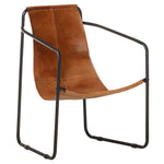 Relaxing Armchair Brown Real Leather - WoodPoly.com