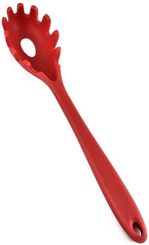 Silicone Pasta Fork Non-Stick Spaghetti Server Pasta Server Dishwasher Safe Stain Resistant Heat Resistant Cooking Utensils - WoodPoly.com