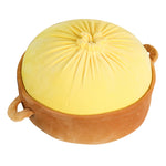 Simulation Chinese Soup Steamed Bun Gourmet Plush Toy for Festival Sofa Decor 35cm, Yellow