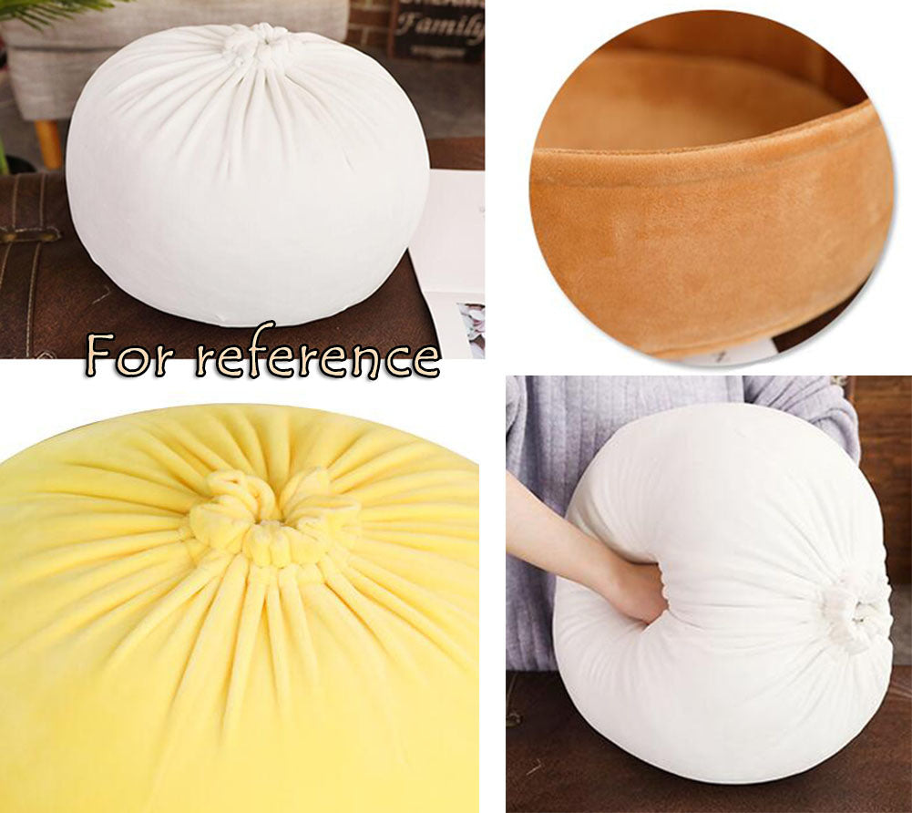 Simulation Chinese Soup Steamed Bun Gourmet Plush Toy for Festival Sofa Decor 35cm, Yellow