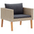 Single Patio Sofa with Cushions Poly Rattan Beige - WoodPoly.com