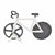 Stainless Steel Bicycle Pizza Slicer Double Cutting Wheels with Display Stand Pizza Slicer Sharp Dual - WoodPoly.com