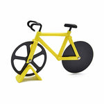 Stainless Steel Bicycle Pizza Slicer Double Cutting Wheels with Display Stand Pizza Slicer Sharp Dual - WoodPoly.com