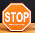 ""STOP""  Wood Cubical Sign