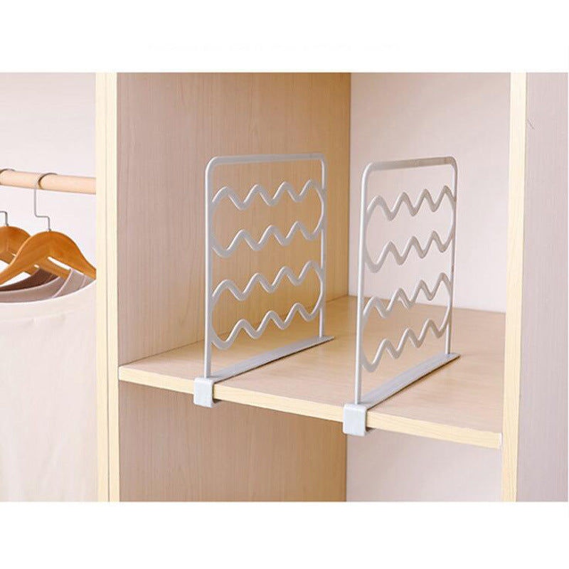 Wire Clothing Organizer Closet Shelf Dividers Cabinet Partition Storage Rack Wardrobe Division Board Clapboard Household Furniture Accessories - WoodPoly.com