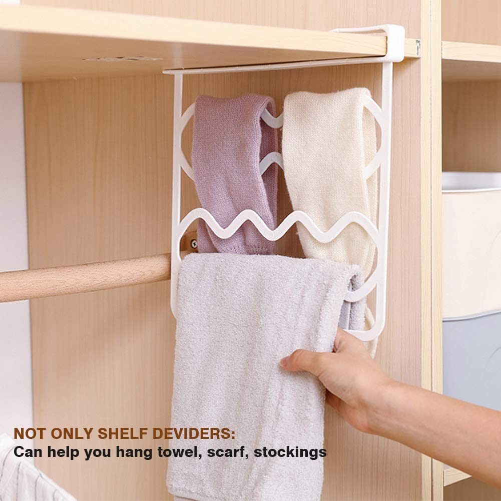 Wire Clothing Organizer Closet Shelf Dividers Cabinet Partition Storage Rack Wardrobe Division Board Clapboard Household Furniture Accessories - WoodPoly.com