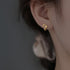 Women's Wavy Minority Design Advanced Ear Studs